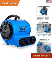 Air Mover Blower Fan, Industrial 1/3HP 1200CFM Monster Floor Blower Carpet Dr...