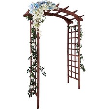 Outdoor Garden Arch Arbor Trellis Wooden Wedding Gateway Lawn Yard Decor 85''  