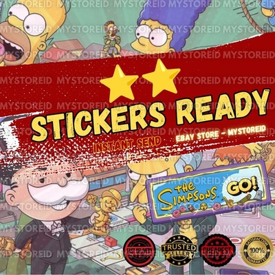 MONO-POLY GO Sticker - All 2 Star Stickers Available   The Simpsons Album 