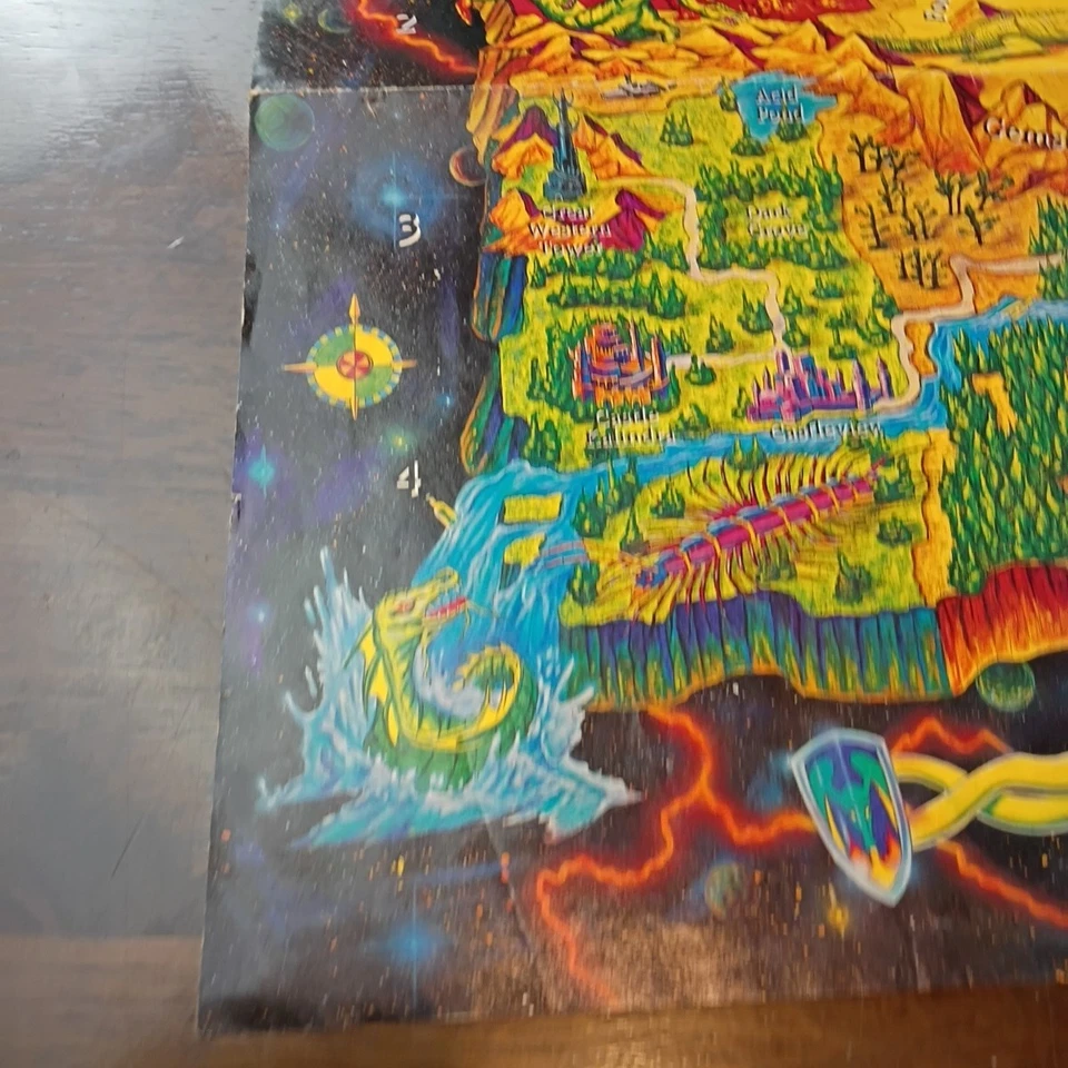 Póster mapa Might & Magic V Darkside of Xeen vintage PC 3DO 1993 17x22 pulgadas Foto 3 de 4