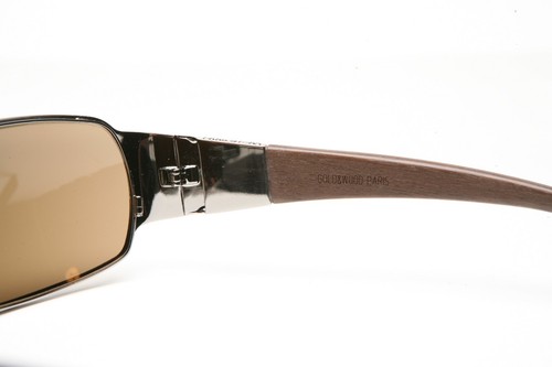 GAFAS DE SOL CON BORDES DORADOS Y MADERA H13.2 #20C - Imagen 4 de 6