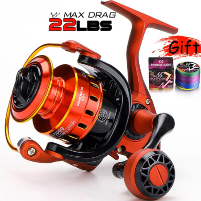 Spinning Fishing Reel  Max Drag 8kg Carp Fishing Reel with Aluminum Spool