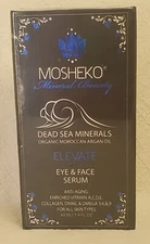 SEALED! Mosheko Elevate Eye & Face Anti-Aging Serum Dead Sea Minerals 40ML 1.4oz
