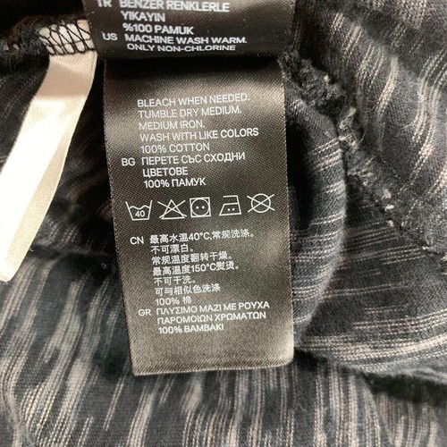 H&M Basic Space Dye Skater Dress Cotton Elastic Waist Sleeveless Black Grey Girl - Picture 8 of 8
