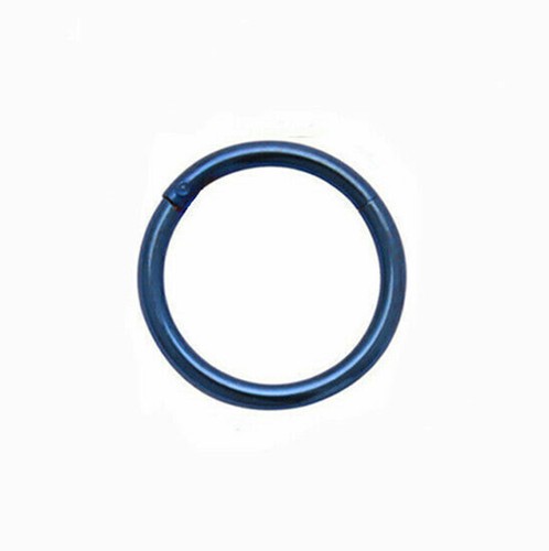 Stainless Steel Hinged Septum Clicker Nose Lip Ear Body Ring Hoop Piercing 1PC - Picture 6 of 9