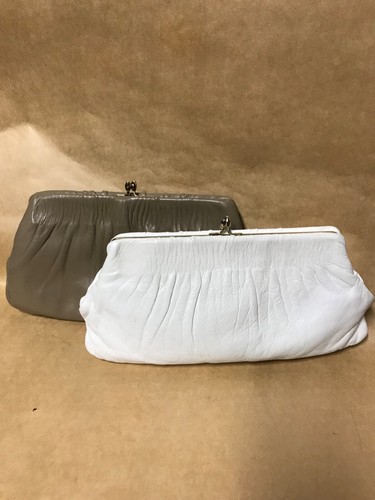 ETRA ITALIAN SOFT LEATHER clutch 2 purses - Picture 2 of 8