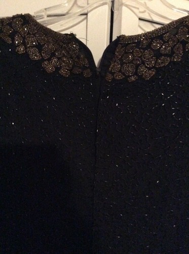 Laurence Kazar XXL Black n gold sequin top - Picture 4 of 5