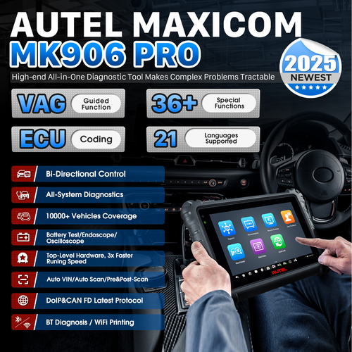 ⚡2025⚡Autel MaxiCOM MK906 PRO OBD2 Auto Car Diagnostic Scanner ECU Coding - Picture 2 of 24