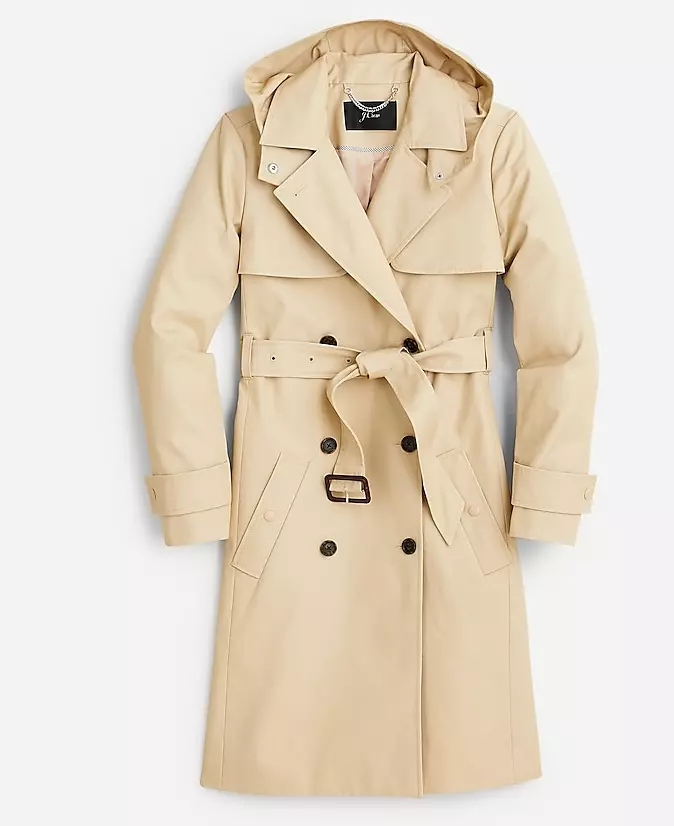 J crew shop trench coat petite