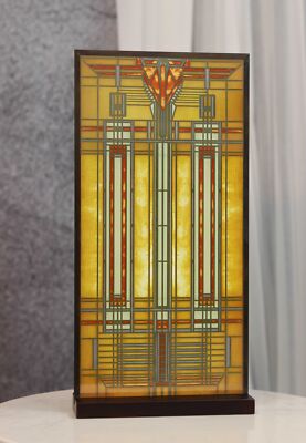 Frank Lloyd Wright Bradley House Skylight Stained Glass Wall Or Desktop Plaque