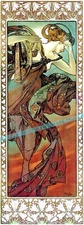 The Evening Star 1902 Vintage Poster Print Retro Style Mucha Celestial Art
