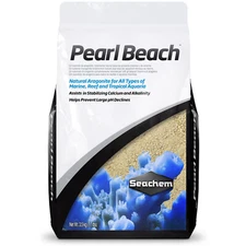 Seachem Pearl Beach Sand 7.7 lbs Natural Aragonite for Marine and Reef Aquariums