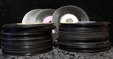 Lot of 100 45 rpm Vinyl Records for Crafts Party D cor and Decoration 7" 45s