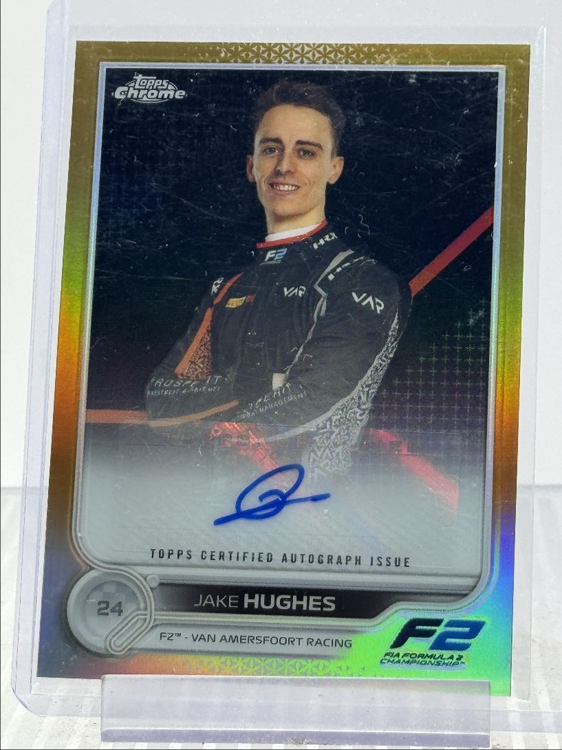 JAKE HUGHES 2022 TOPPS CHROME F1 AUTOGRAPH GOLD AUTO 01/50 Q1792