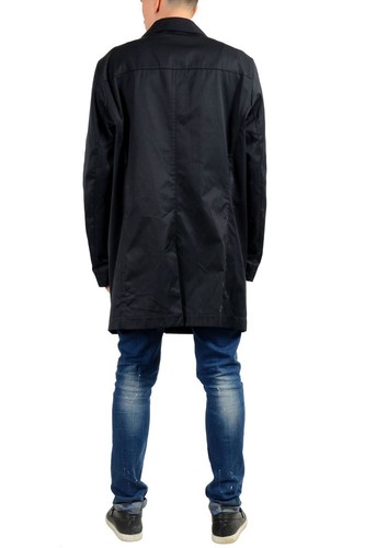 Hugo Boss "Dais12" Men's Navy Blue Water-Repellent Trench Coat US 2XL IT 56 - Picture 3 of 5