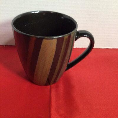 Sango Avanti Black Striped 4721 Stoneware 12oz 4