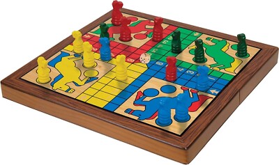 Mixlore | Ludo: Faltbares kleines Pferdespiel | Brettspiel aus Holz |