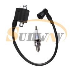 HT lead Ignition Coil + Spark Plug for Yamaha PW50 PW80 1981-2016 PW PY QT 50 80