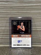 2018 Hoops Michael Porter Jr Great Significance Auto Rookie #GS-MP