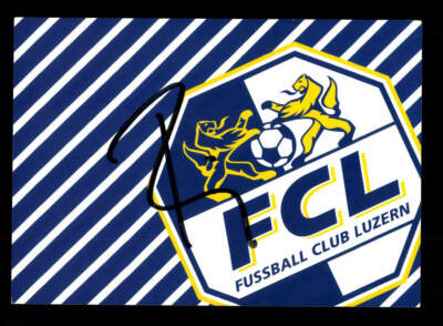Unbekannt Autogrammkarte FC Luzern Original Signiert +A 218919