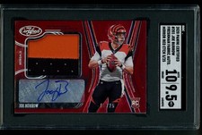 2020 Joe Burrow Panini Certified - Freshman Fabric auto -Mirror Red Etch/25