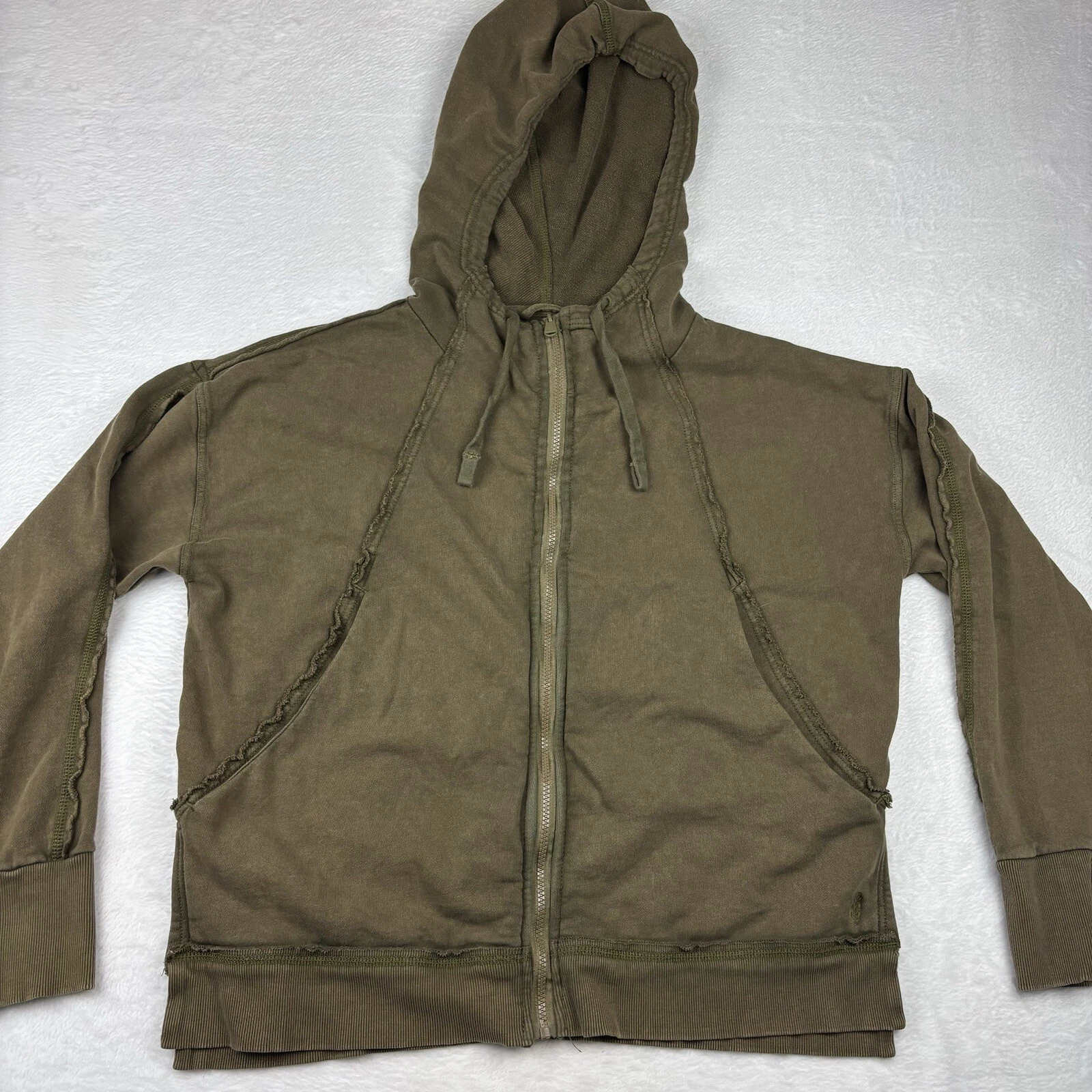 free-people-movement only one zip up hi low hoodie