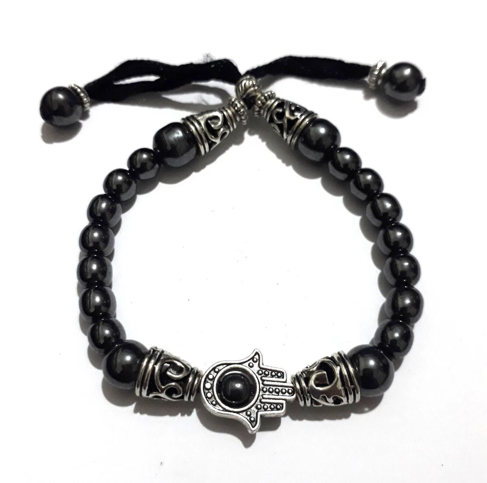 Bracciale Hamsa Hand Evil Eye Fatto a mano in Marocco, berbero Amazigh,... - Immagine 2 di 4