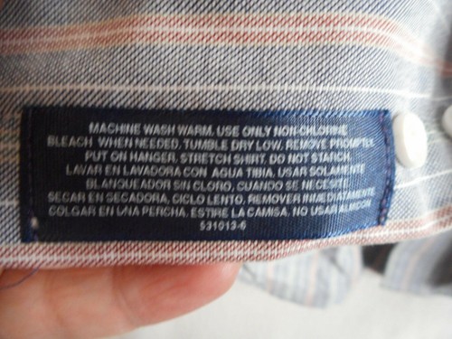 Stafford wrinkle free Cotton blend Striped Shirt Sz 16 1/2 34/35 long sleeve - Picture 4 of 7