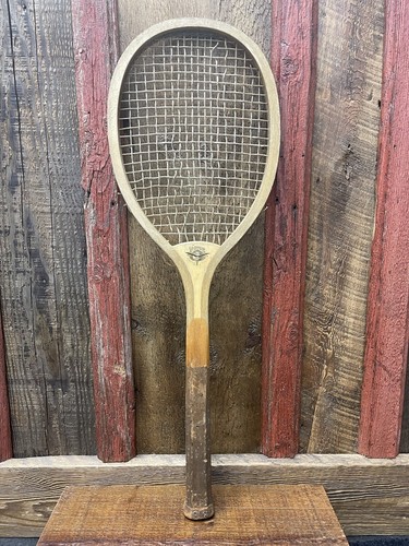 Vintage 1920s Victor Wood Tennis Racquet Expert Model Antique Great Display! - Picture 1 of 12