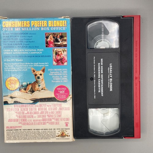 Legally Blonde (2001), VHS Movie, MGM Home Ent Full Screening Cassette (10/2001) - Picture 2 of 4