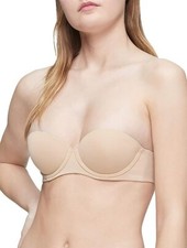 NWD Calvin Klein Perfectly Fit Strapless Push-Up Bra Beige 32B