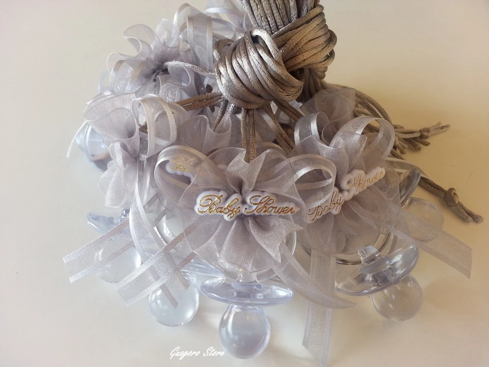 Collares Chupetes Grandes Baby Shower Juego Favores Premios Decoración U-Pick Colores Foto 3 de 4