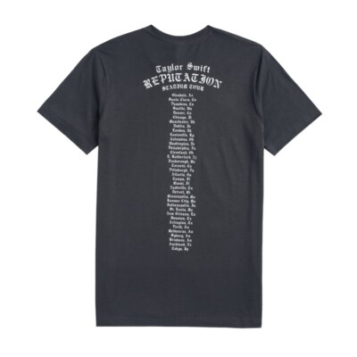 NEW Taylor Swift Reputation Dateback T-Shirt - Size Large | eBay