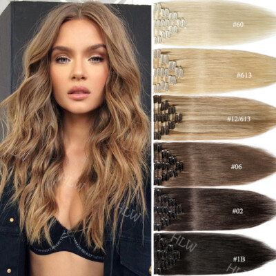 8pcs 8 Inch Full Head Clip In Hair Extensions Real Human Hair Remy Soft Natural Amazon.com : LUMIERE Clip In Hair Extensions Real Human Hair  main image 3