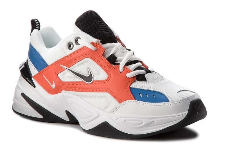 AO3108-101 Кроссовки Nike M2K Tekno Белые черные оранжевые Женские спортивные