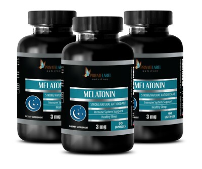 MELATONIN 3mg - Night Time Sleep Aid - Fast Absorbing Formula (3 B, 270 Tablets)