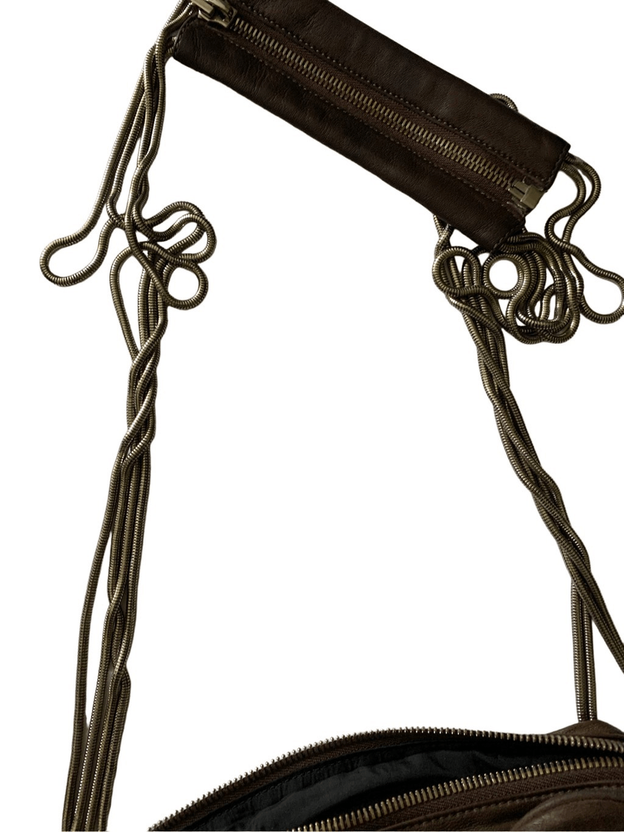 Alexander Wang Brenda crossbody chain shoulder bag brown leather