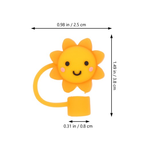 6 Pcs Straw Protection Accessories Dust-proof Tips Banquet Topper Cute - 第 6/12 張圖片
