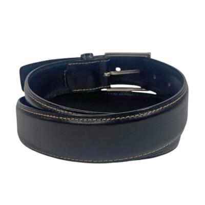 ERMENEGILDO ZEGNA Belt Sz. 85/100 IT 32 US Leather Black ITALY