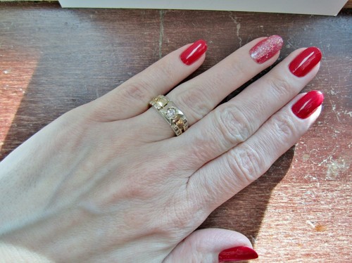 L@@K Gorgeous modern Solid 14K White / Yellow Gold Diamond Signet RING sz 9 MEN - Picture 7 of 11