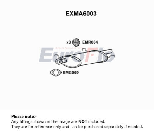 Exhaust Back / Rear Box fits MAZDA 121 DA 1.3 88 to 90 B3A5 EuroFlo Quality New - Bild 1 von 1
