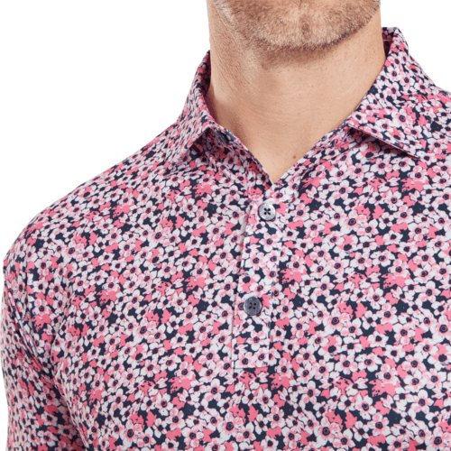 FOOTJOY 2025 PRIMROSE PRINT MENS GOLF POLO SHIRT / ALL COLOURS @ 45% OFF RRP - Picture 7 of 22