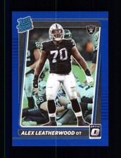 2021 DONRUSS OPTIC #266 ALEX LEATHERWOOD RATED ROOKIE RC BLUE PRIZM /179