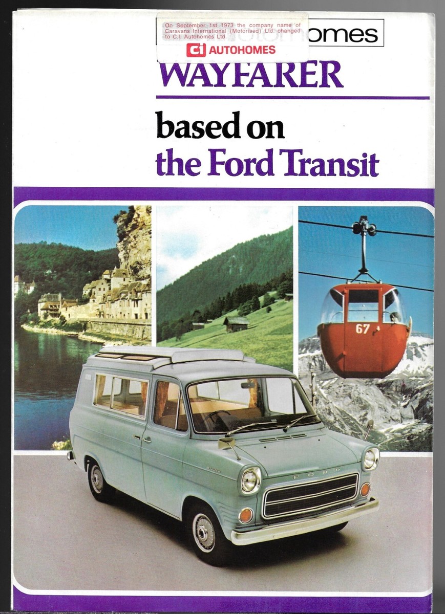 Ford Transit Mk1 Ci Wayfarer Caravan 1973-74 UK Market Foldout