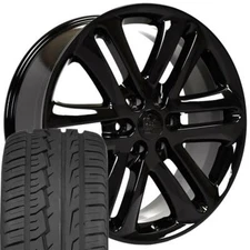 22" Rims Tires Fit Ford F150 Black Wheels Ironman Tires 3918