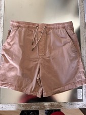 American Eagle Outfitters Men Shorts-Medium Drawstring Waist Flex Fit-Rose Beige