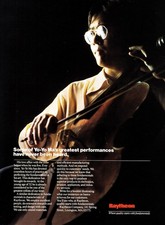 1987 Raytheon: Yo-Yo Ma Vintage Print Ad