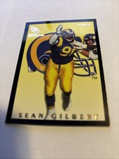 1993 Fleer SEAN GILBERT Rookie Sensation Insert Card #8 LA St. Louis Rams. rookie card picture