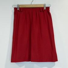 Vintage KORET Women s 100 Wool Side Pockets Red Lined Skirt Size 8