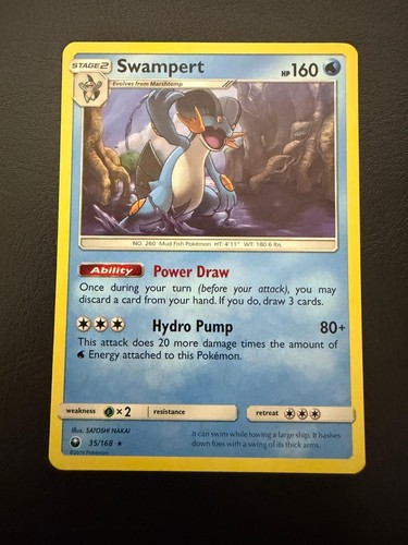 Swampert 35/168 Rare Celestial Storm Pokemon Near Mint